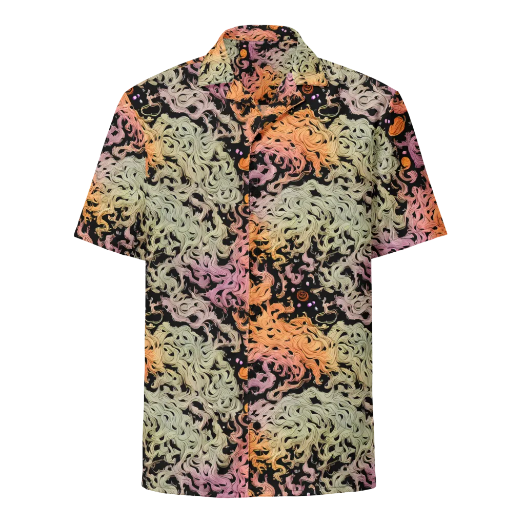 Flame Garden on Button Shirt — Front