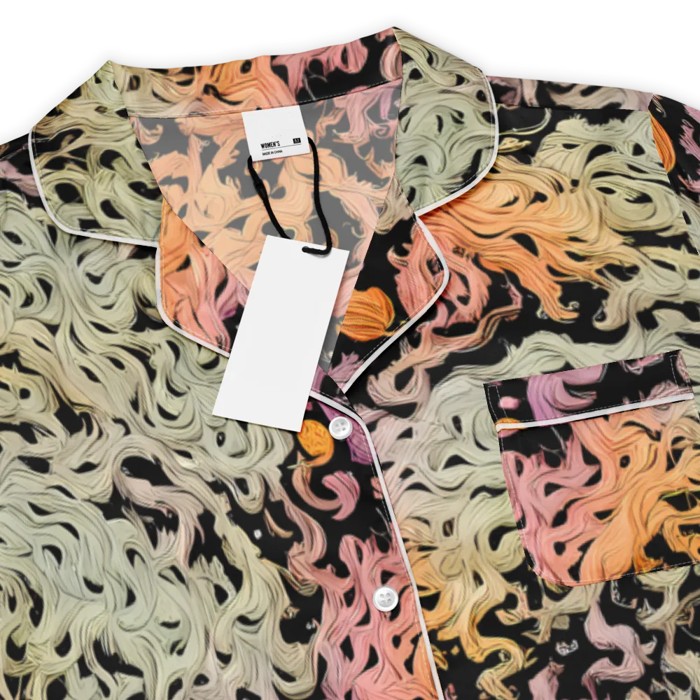 Flame Garden on Women's Short Sleeve Pajama Top — Product details