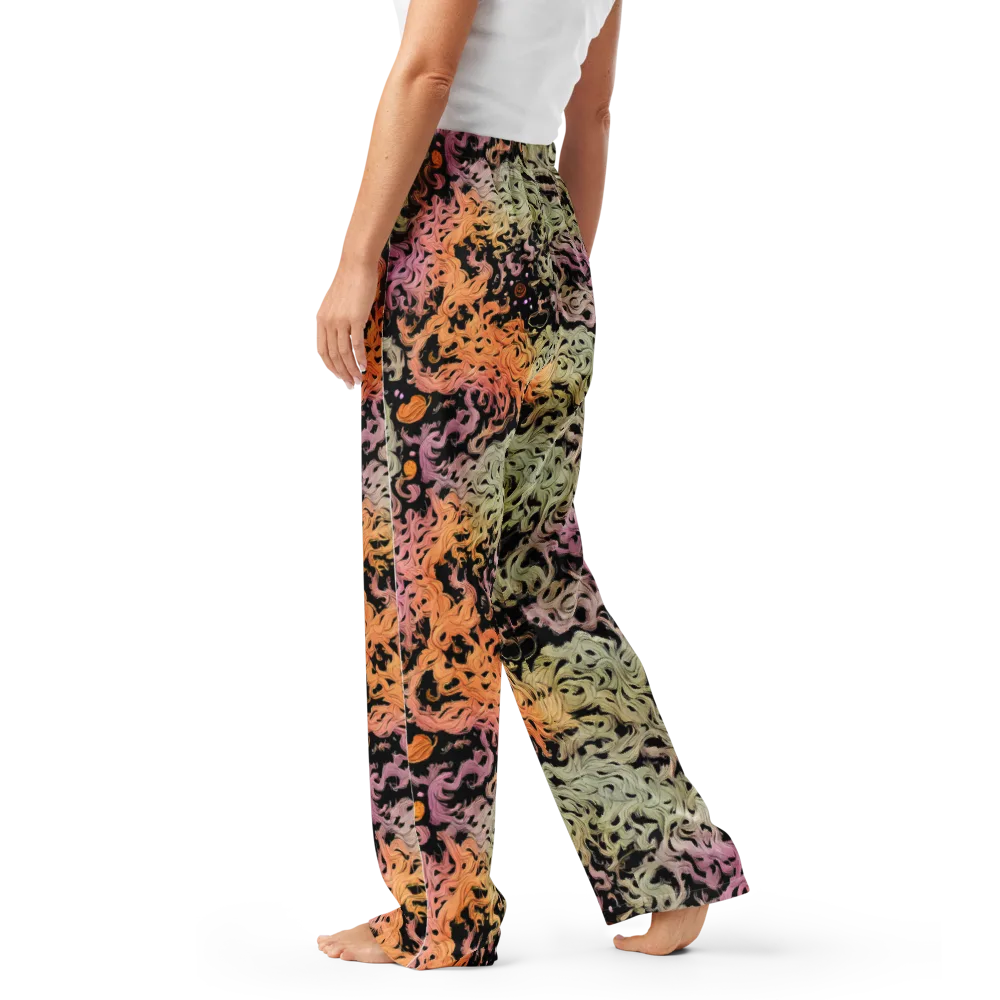 Flame Garden on Women's Pajama Pants — Left