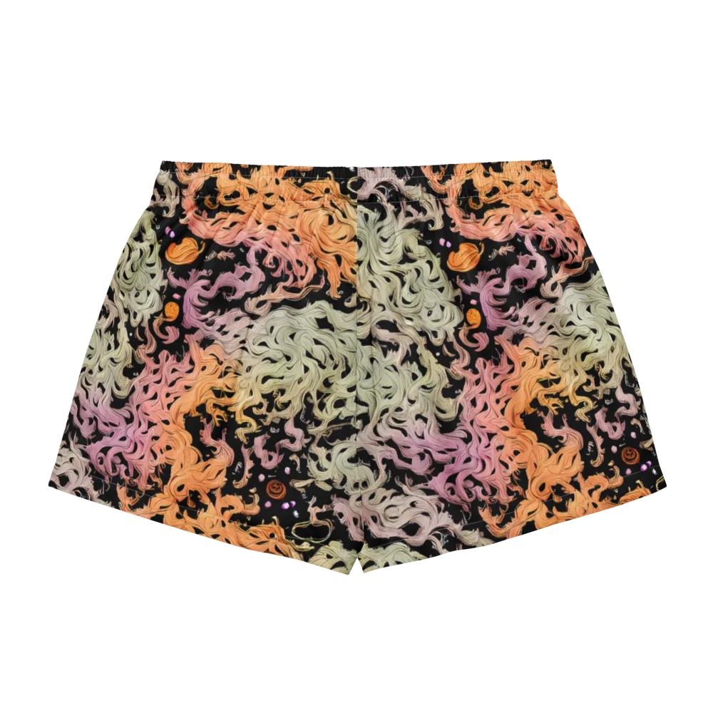 Flame Garden on Women's Pajama Shorts — Back
