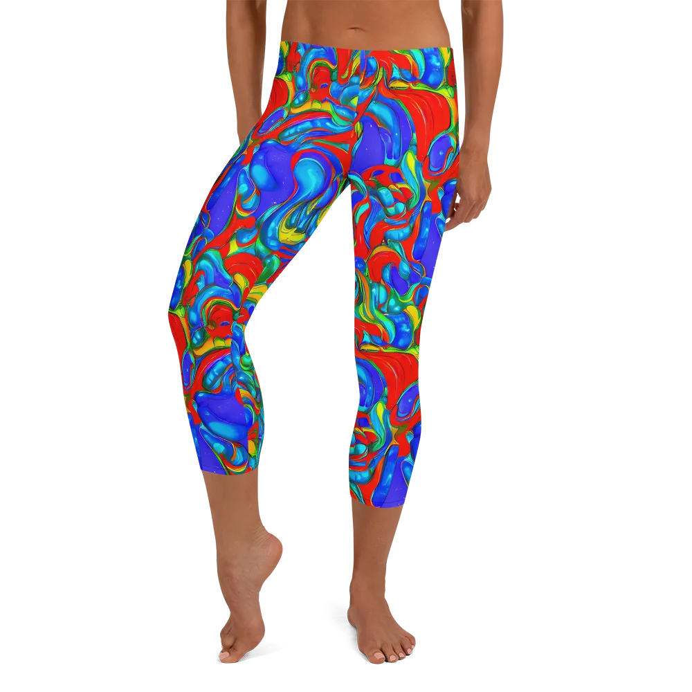 Hypercolor Flow on Capri Leggings — Front
