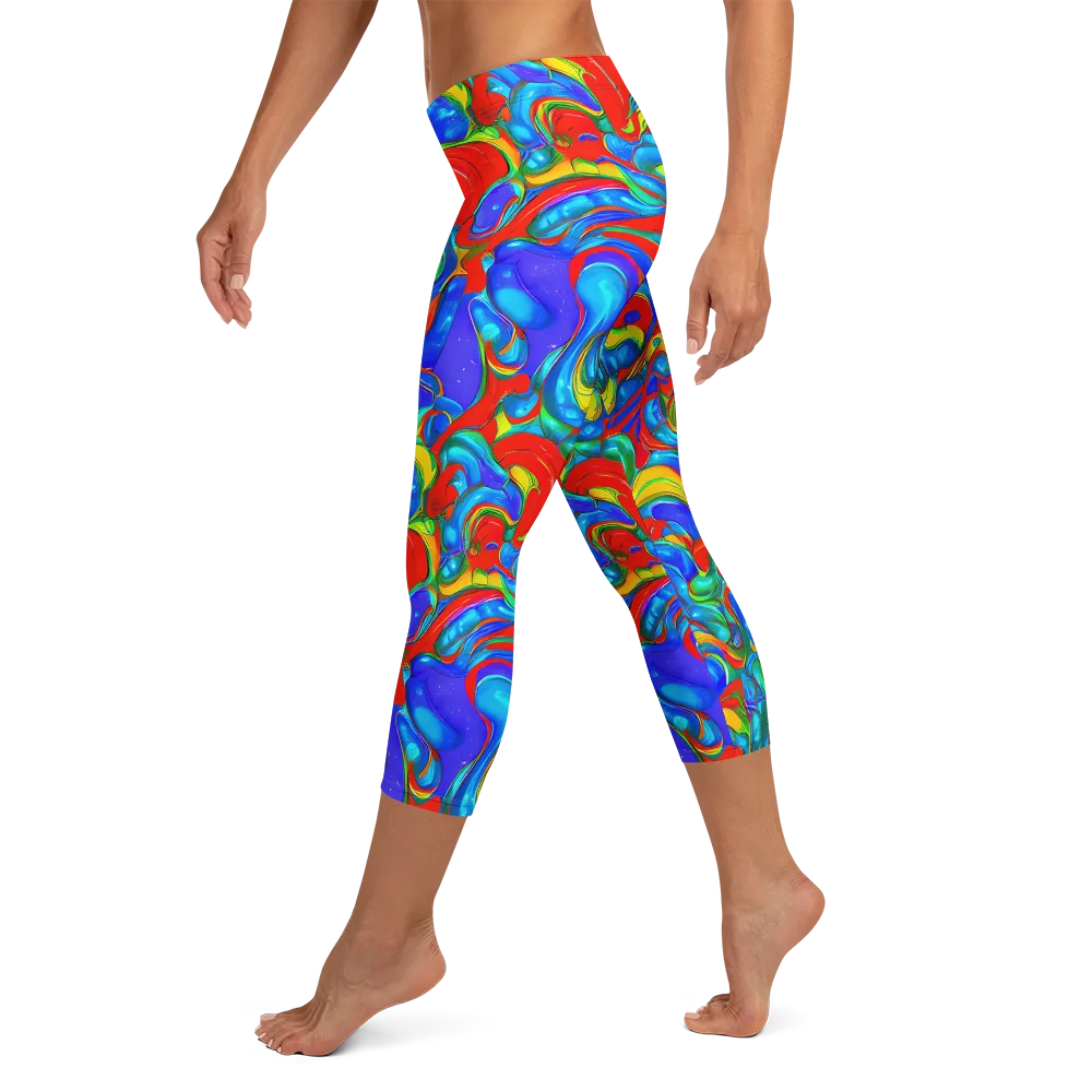 Hypercolor Flow on Capri Leggings — Left