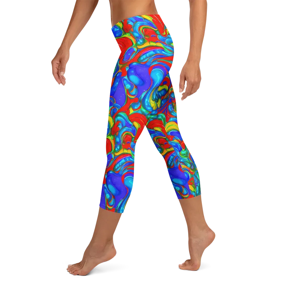 Hypercolor Flow on Capri Leggings — Left