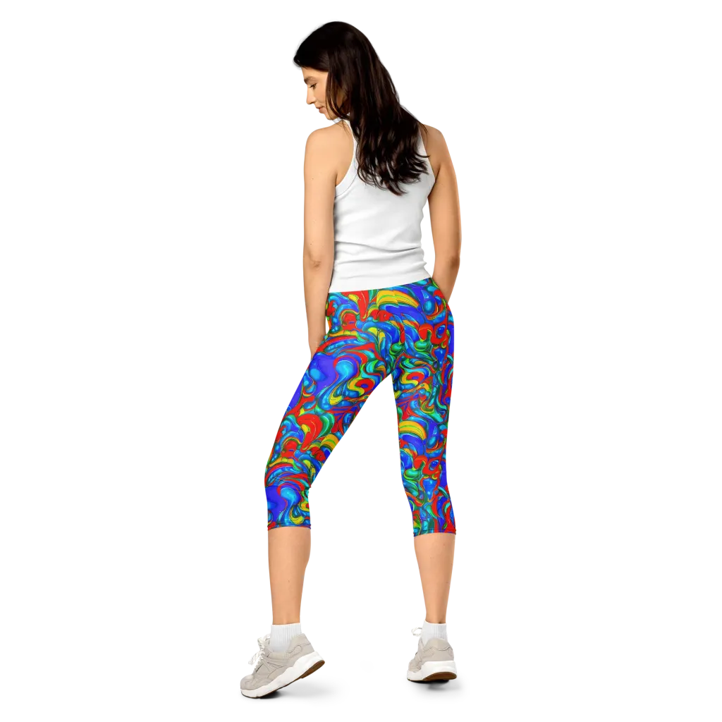 Hypercolor Flow on Capri Leggings — Back