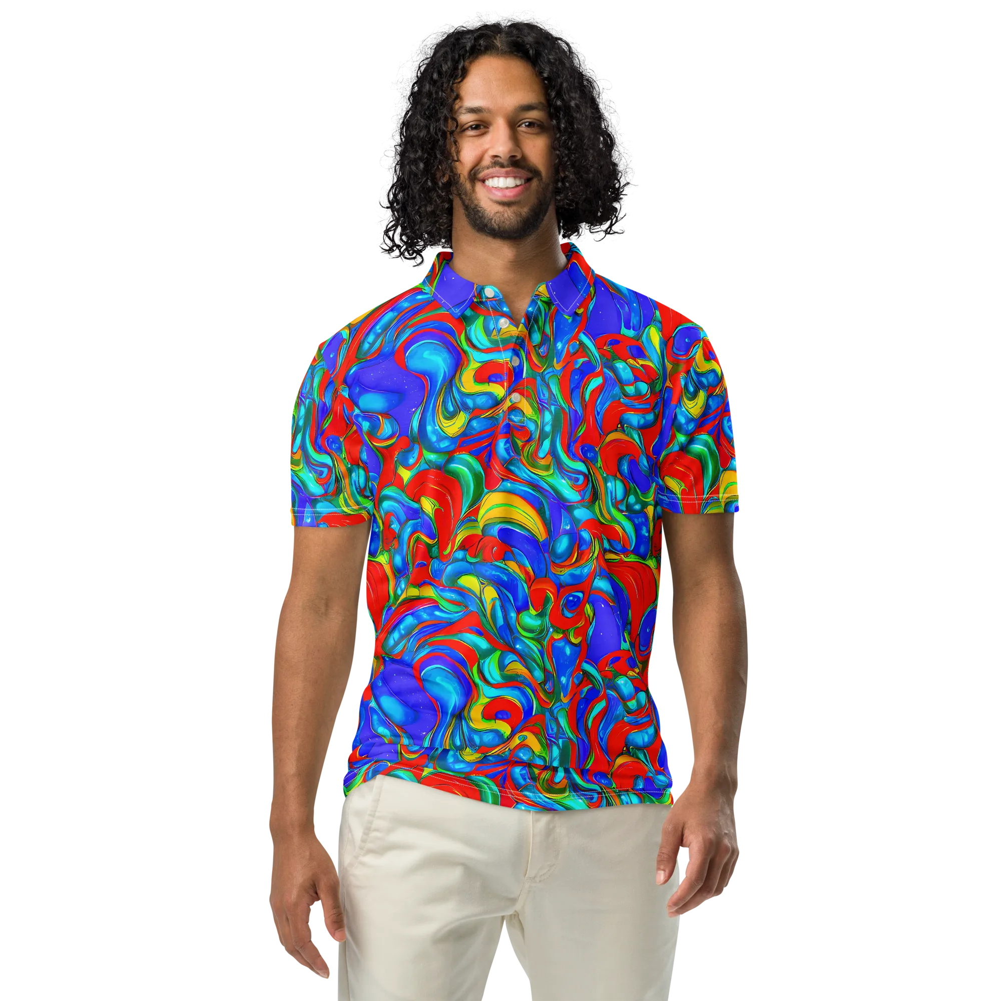 Hypercolor Flow on Men's Slim Fit Polo Shirt — Front