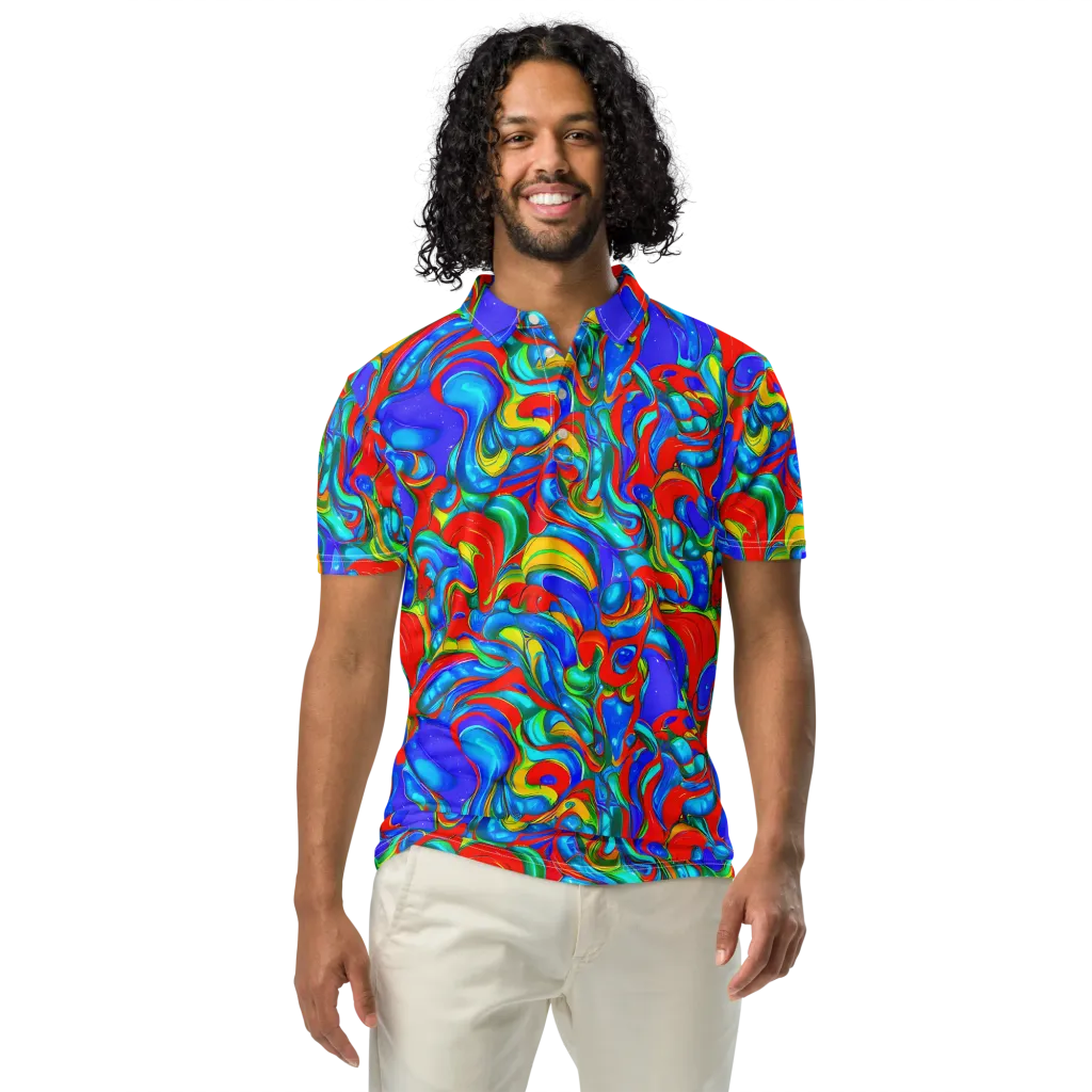 Hypercolor Flow on Men's Slim Fit Polo Shirt — Front