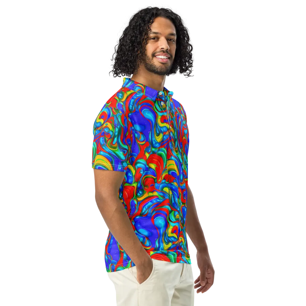 Hypercolor Flow on Men's Slim Fit Polo Shirt — Right Front