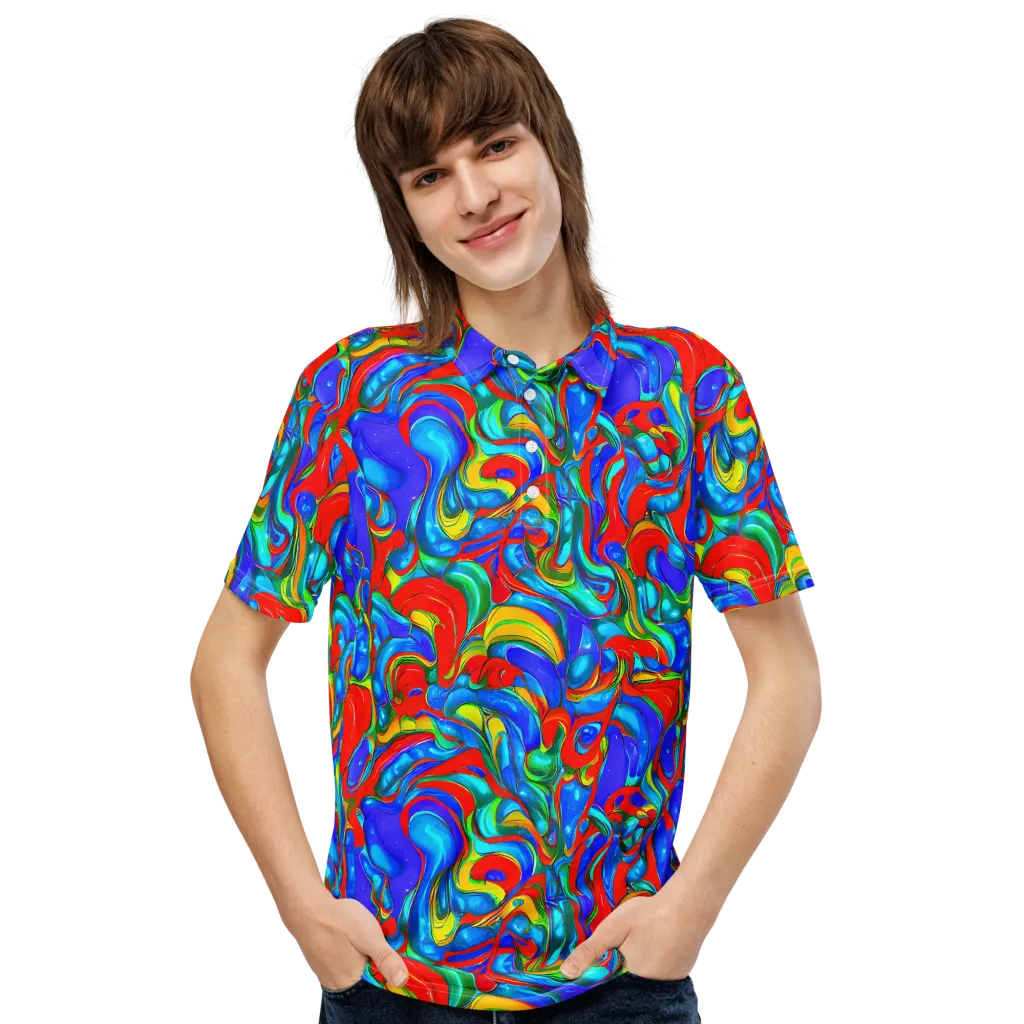 Hypercolor Flow on Men's Slim Fit Polo Shirt — Front