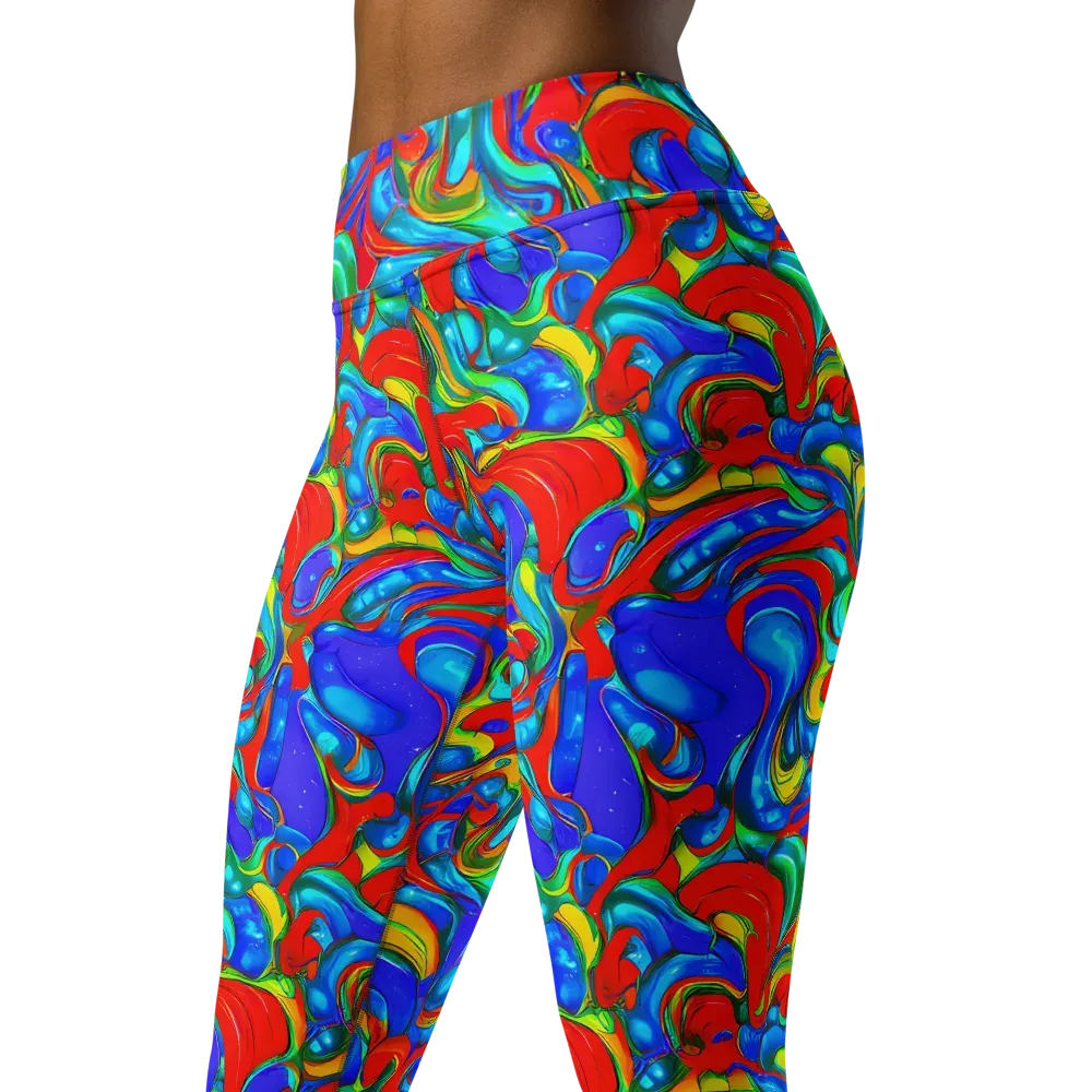 Hypercolor Flow on Yoga Leggings — Left Front