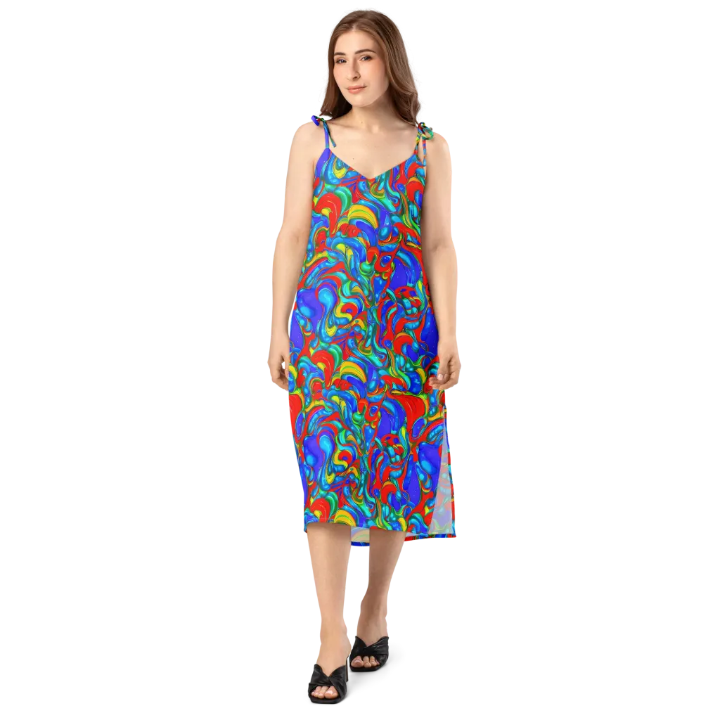 Hypercolor Flow on Slip Dress — Front