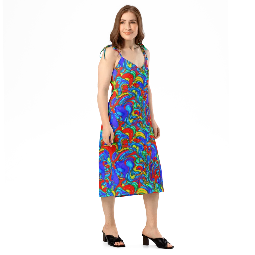 Hypercolor Flow on Slip Dress — Right Front