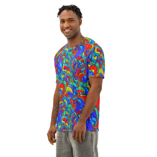 Hypercolor Flow on a Men's Cotton Crew Neck T-Shirt