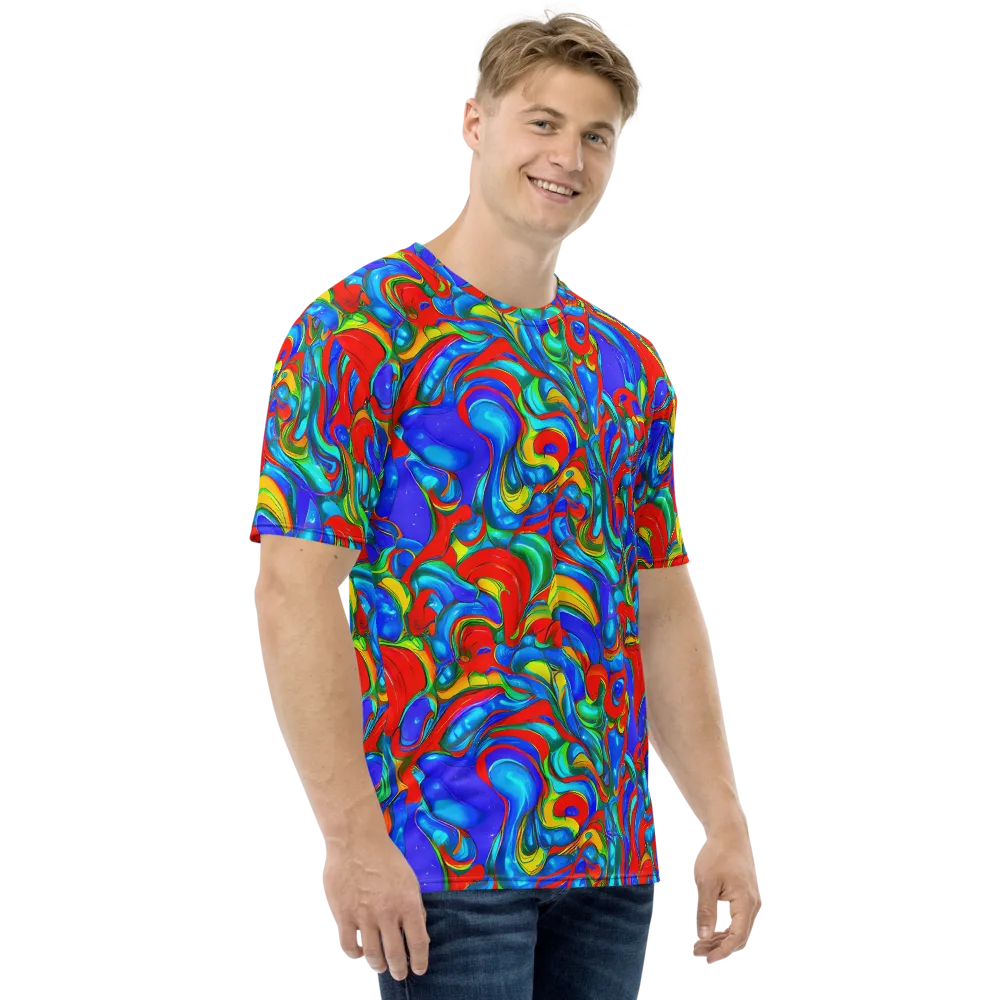 Hypercolor Flow on Men's Crew Neck T-Shirt — Right