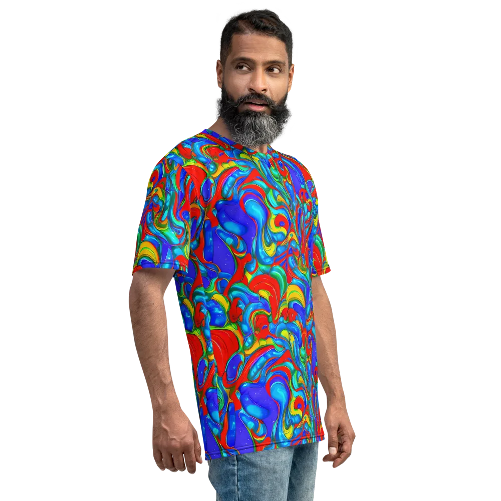 Hypercolor Flow on Men's Crew Neck T-Shirt — Right