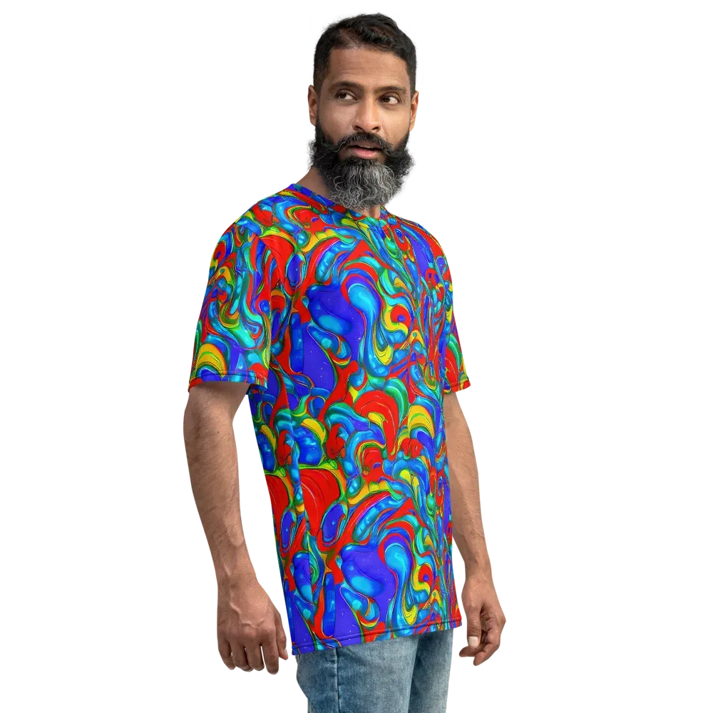 Hypercolor Flow on Men's Crew Neck T-Shirt — Right