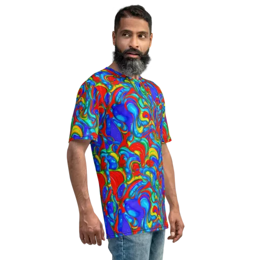 Hypercolor Flow on a Men's Crew Neck T-Shirt