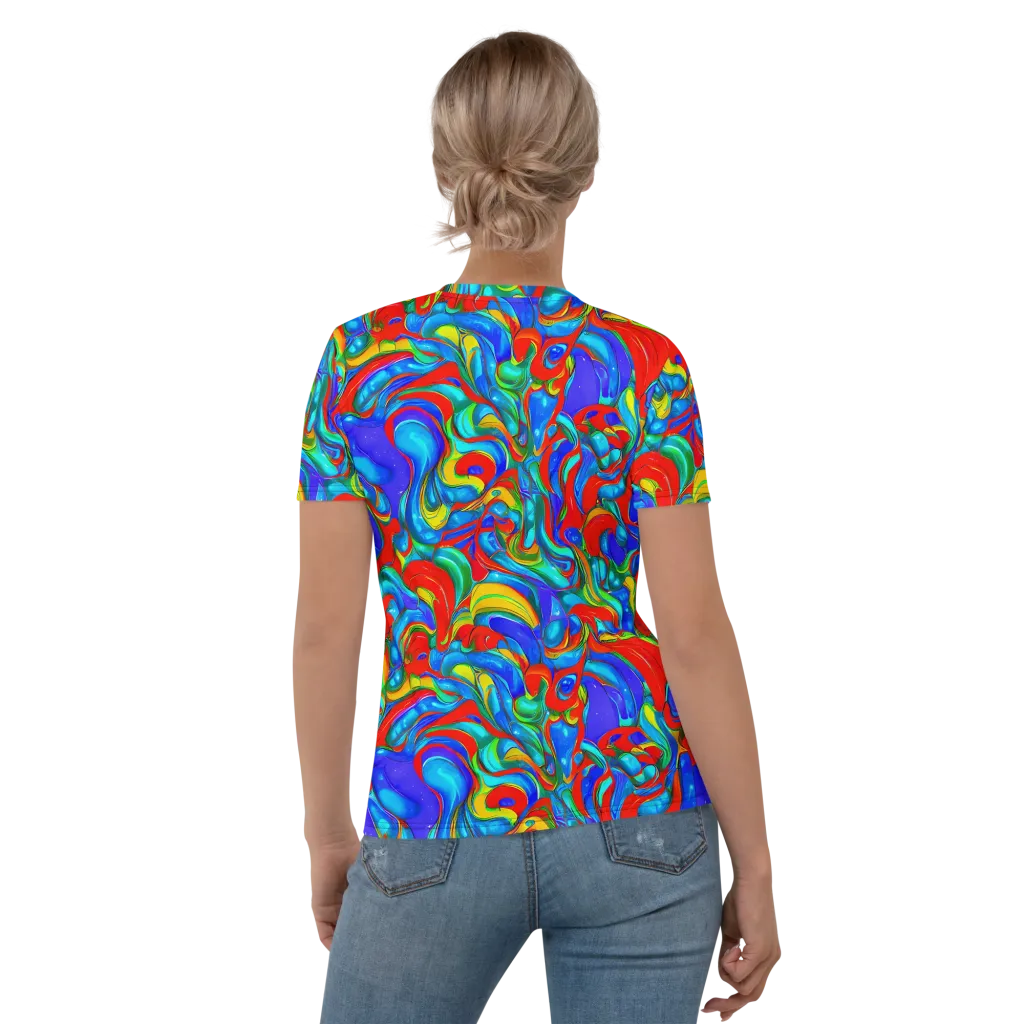 Hypercolor Flow on Women's Crew Neck T-Shirt — Back
