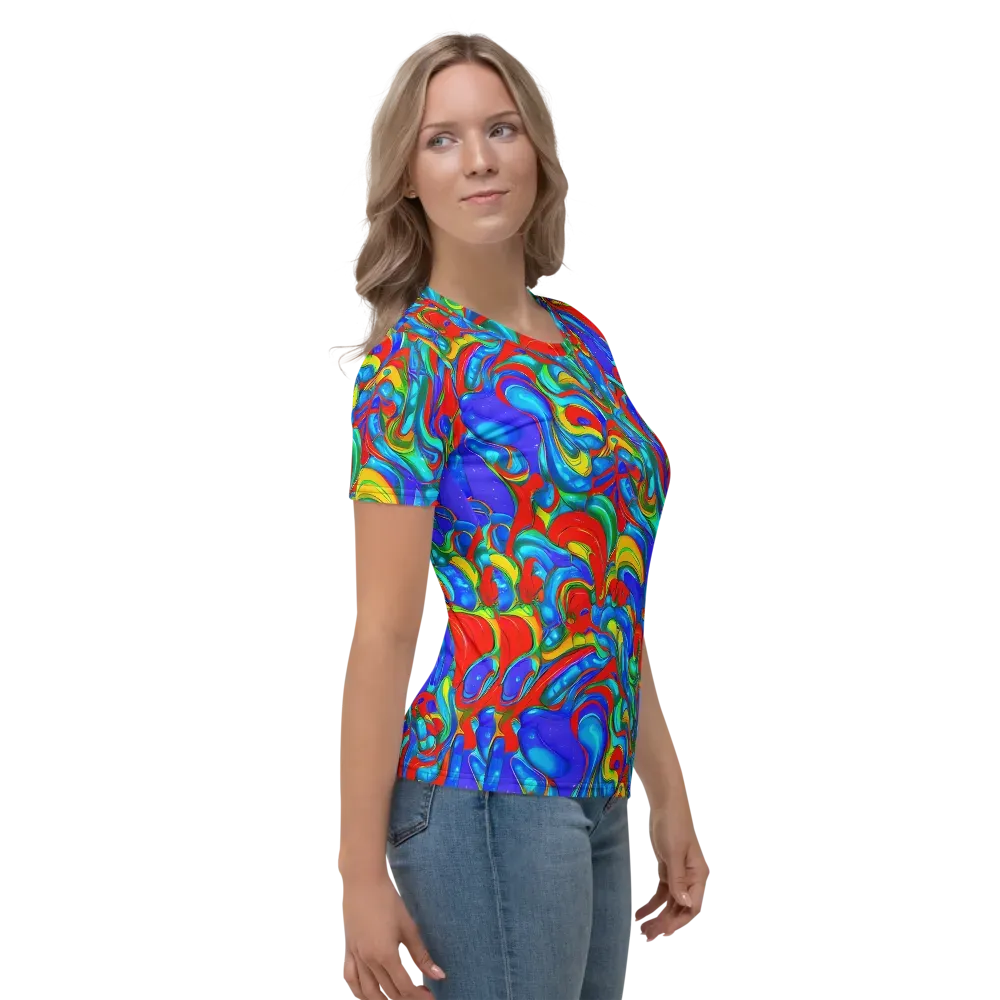 Hypercolor Flow on Women's Crew Neck T-Shirt — Right