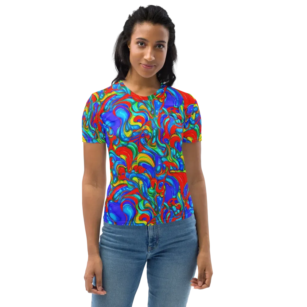 Hypercolor Flow on Women's Crew Neck T-Shirt — Front