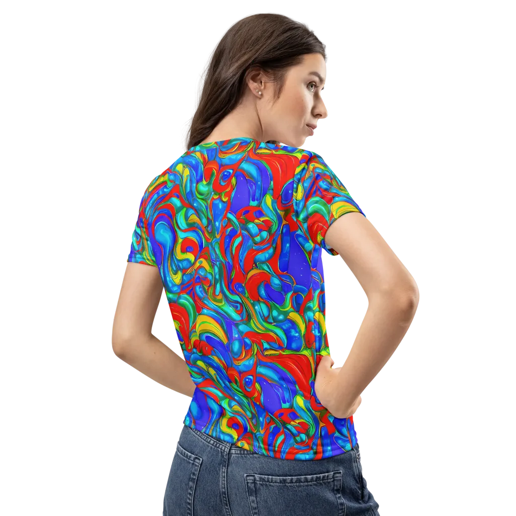 Hypercolor Flow on Women's Crew Neck T-Shirt — Back