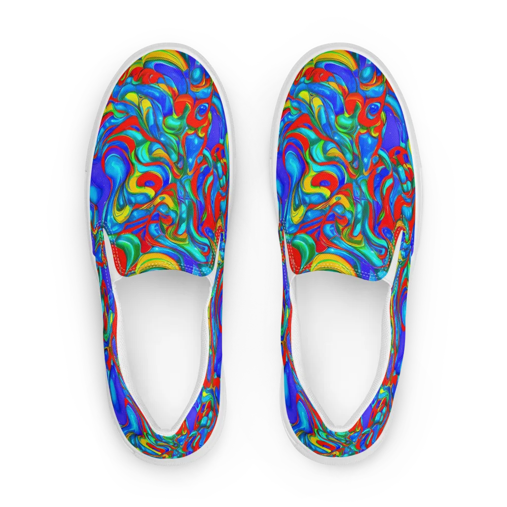 Hypercolor Flow on Men's Slip-On Canvas Shoes — Front