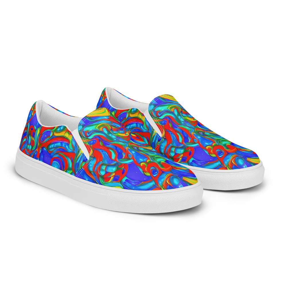 Hypercolor Flow on Men's Slip-On Canvas Shoes — Right Front
