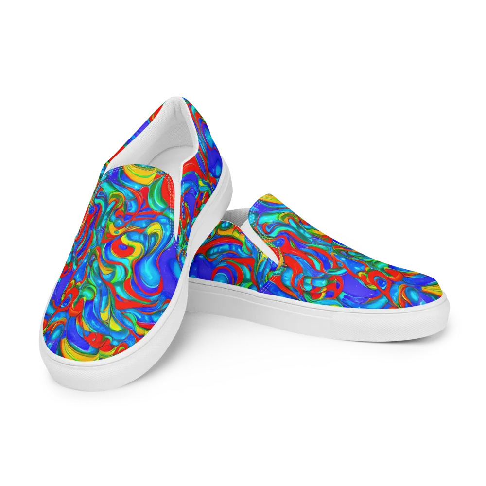 Hypercolor Flow on Men's Slip-On Canvas Shoes — Left Front