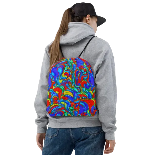 Hypercolor Flow on a Drawstring Bag
