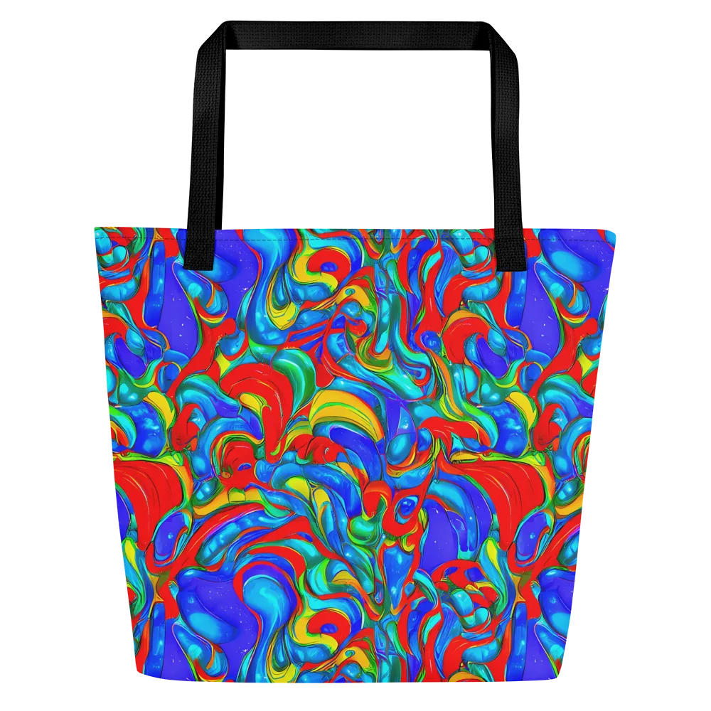 Hypercolor Flow on Large Tote Bag W/ Pocket — Front