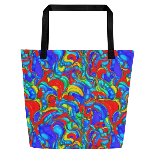 Hypercolor Flow on a Large Tote Bag W/ Pocket