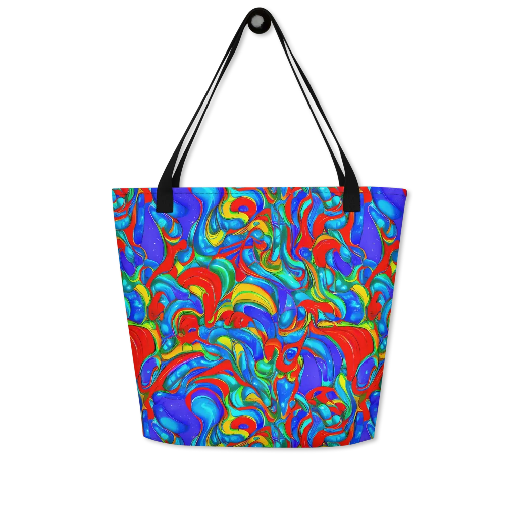Hypercolor Flow on Large Tote Bag W/ Pocket — Front