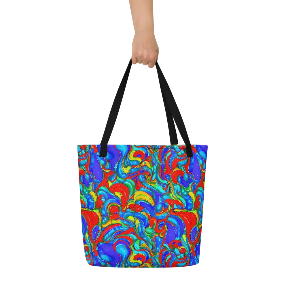 Hypercolor Flow on Large Tote Bag W/ Pocket — Front