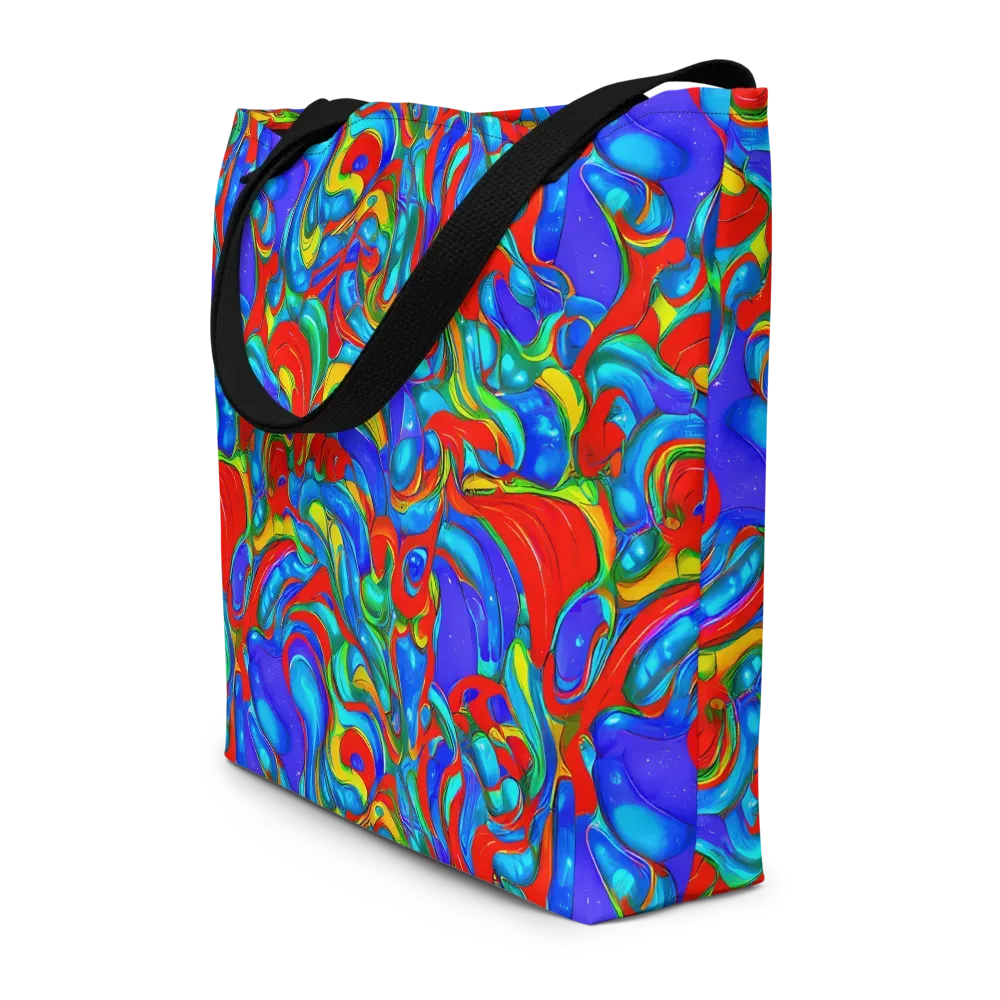 Hypercolor Flow on Large Tote Bag W/ Pocket — Front