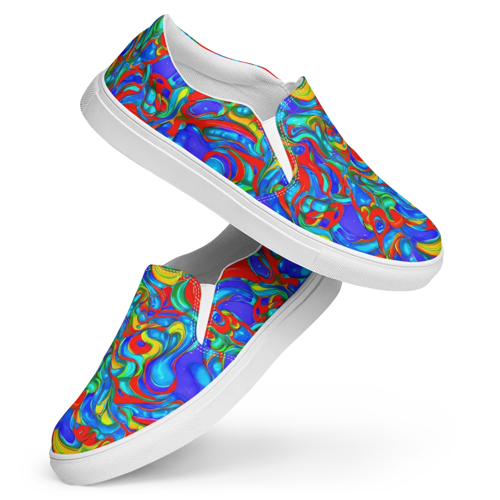 Hypercolor Flow on Women's Slip-On Canvas Shoes — Front