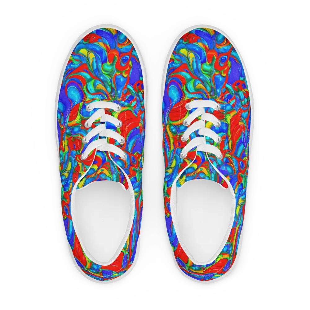 Hypercolor Flow on Men's Lace-Up Canvas Shoes — Front