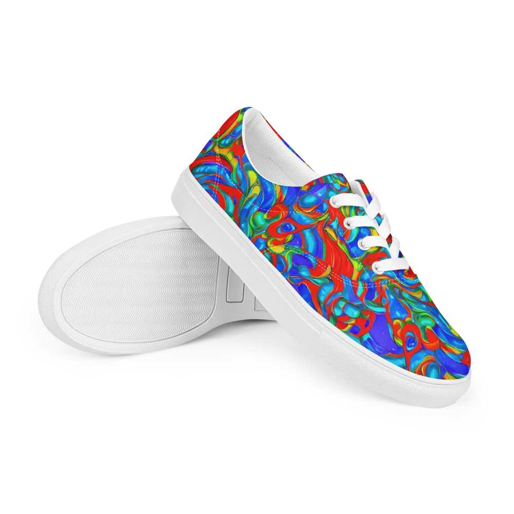 Hypercolor Flow on Men's Lace-Up Canvas Shoes — Right Front
