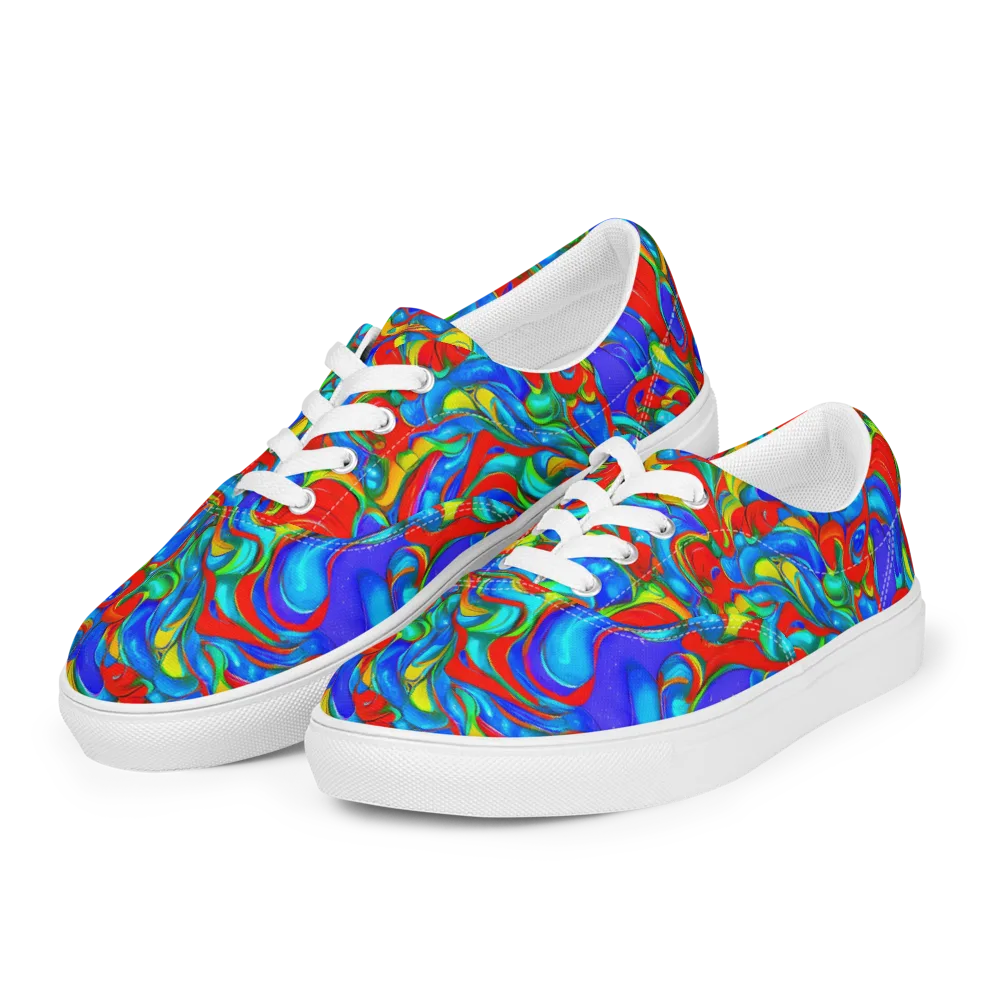 Hypercolor Flow on Men's Lace-Up Canvas Shoes — Left Front