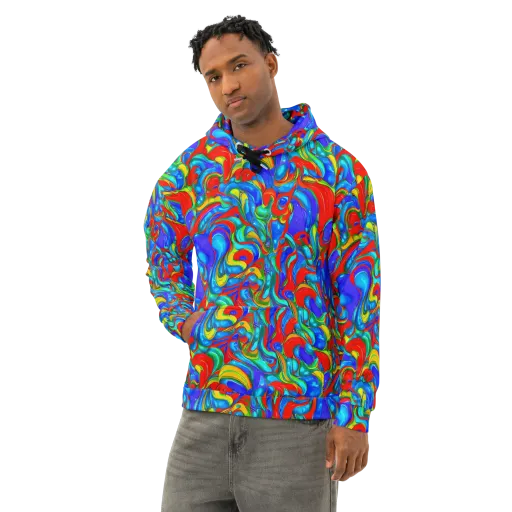 Hypercolor Flow on a Cotton Hoodie