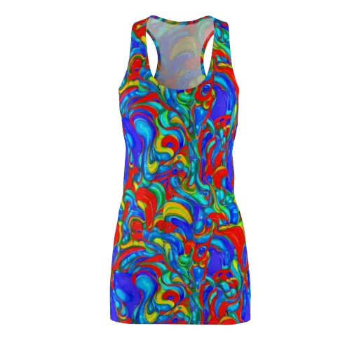 Hypercolor Flow on a Racerback Dress