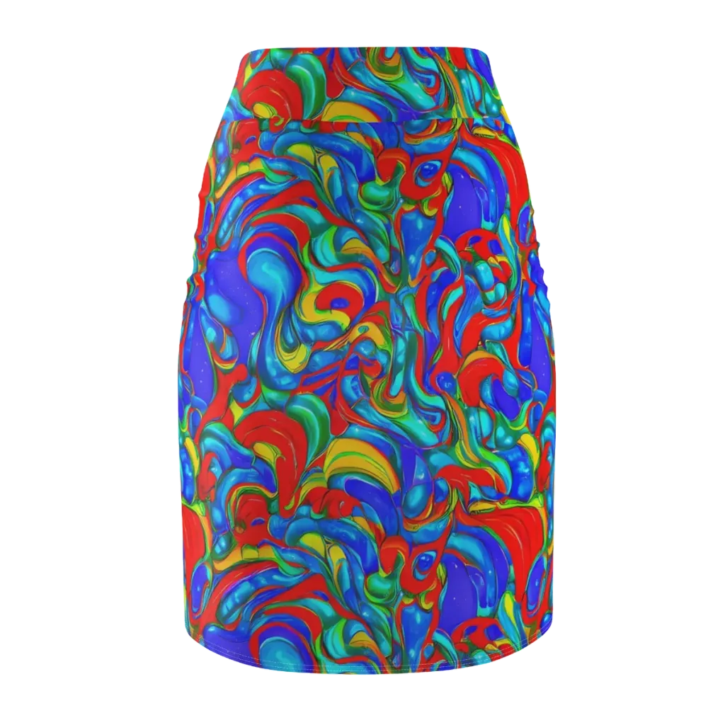 Hypercolor Flow on Pencil Skirt — Back