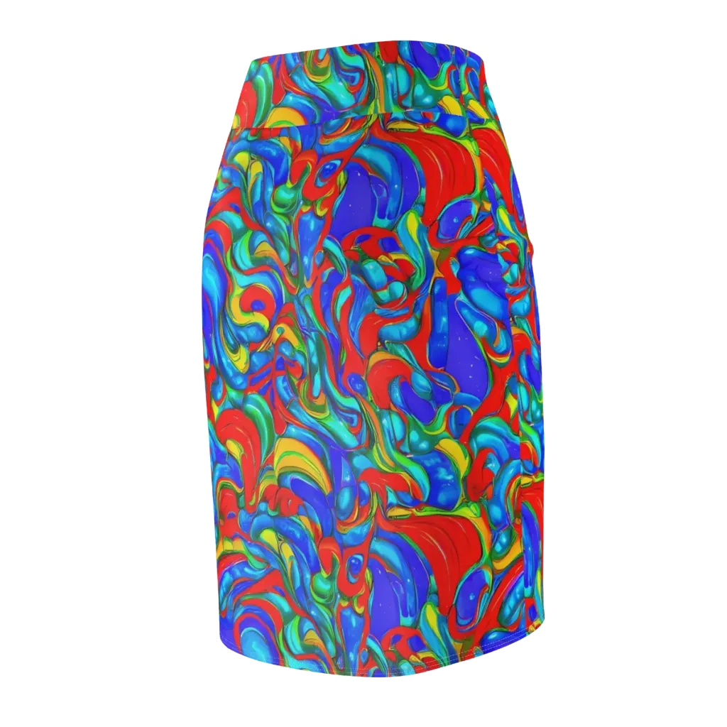 Hypercolor Flow on Pencil Skirt — Back Side