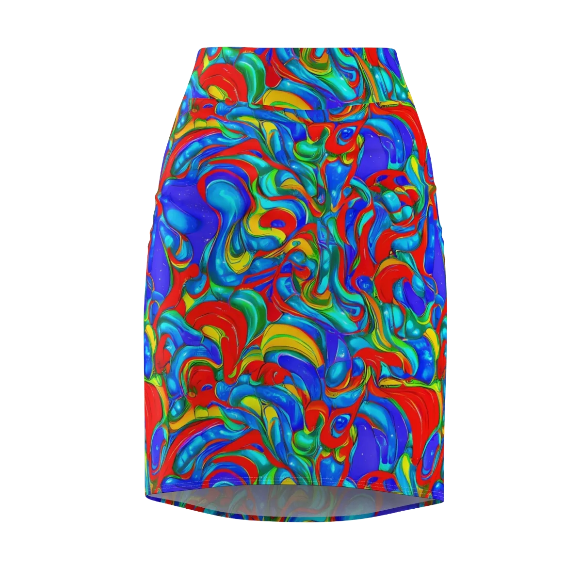 Hypercolor Flow on Pencil Skirt — Front