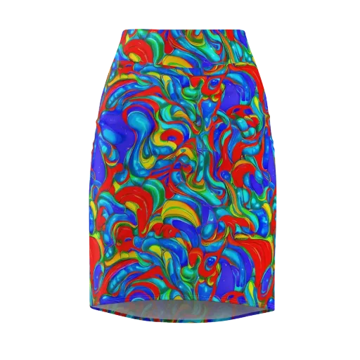 Hypercolor Flow on a Pencil Skirt