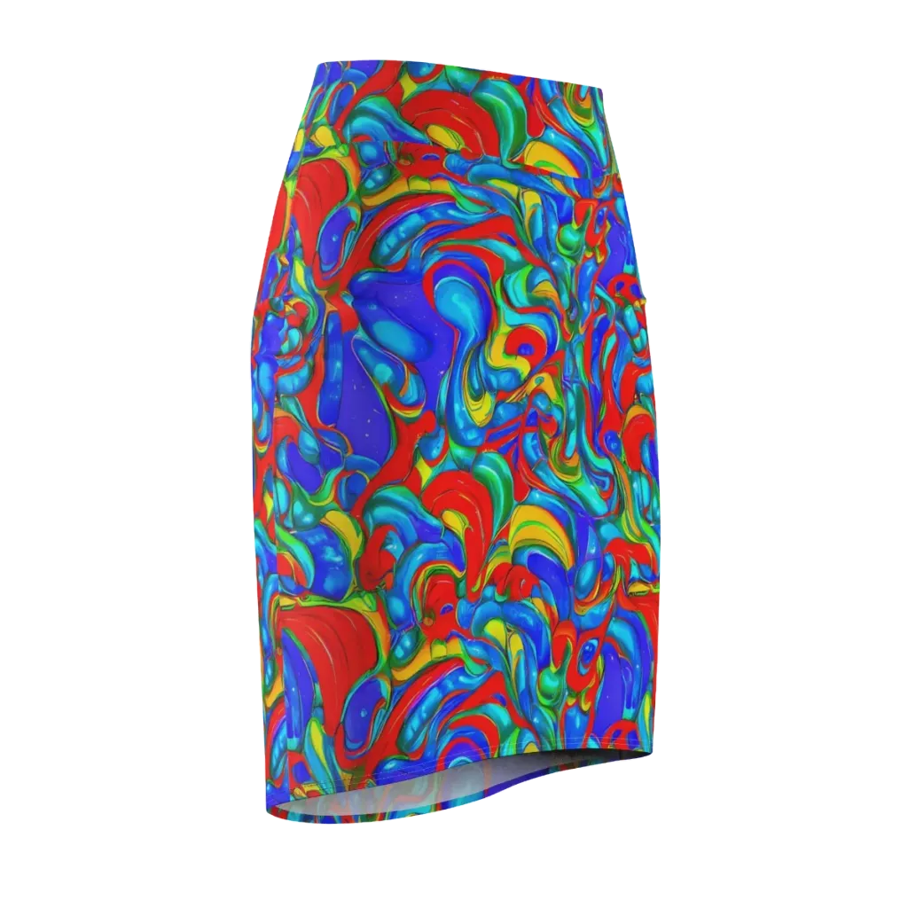 Hypercolor Flow on Pencil Skirt — Front Side