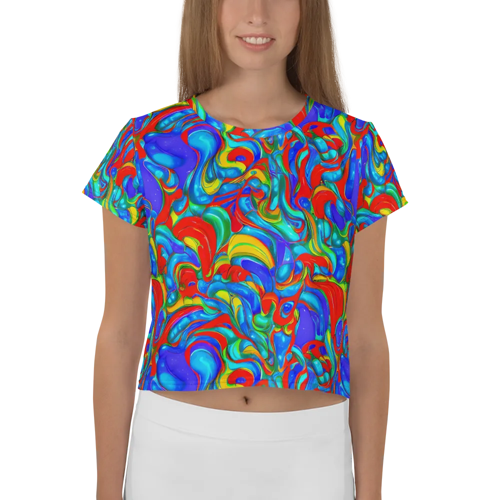 Hypercolor Flow on Crop Tee — Front