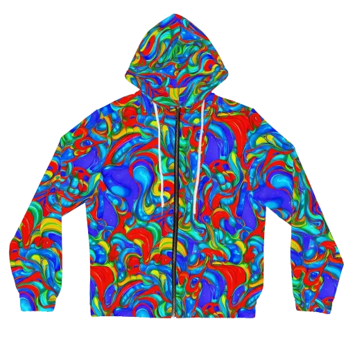 Hypercolor Flow on a Women's Full-Zip Hoodie