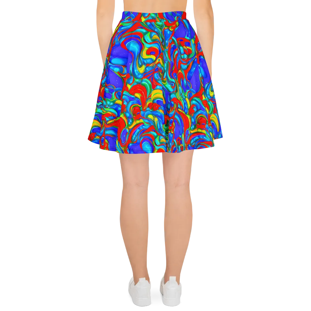 Hypercolor Flow on Skater Skirt — Back