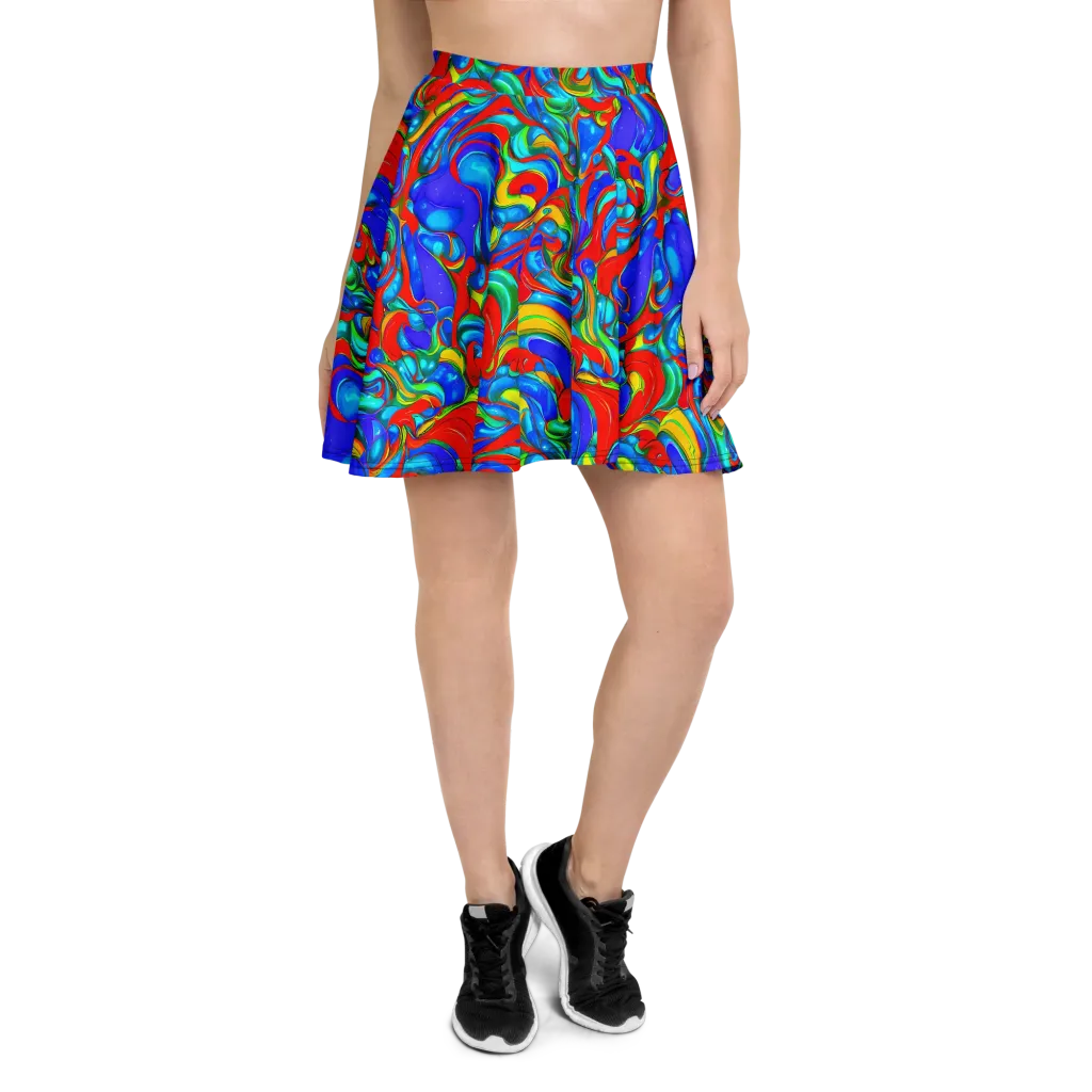 Hypercolor Flow on Skater Skirt — Front
