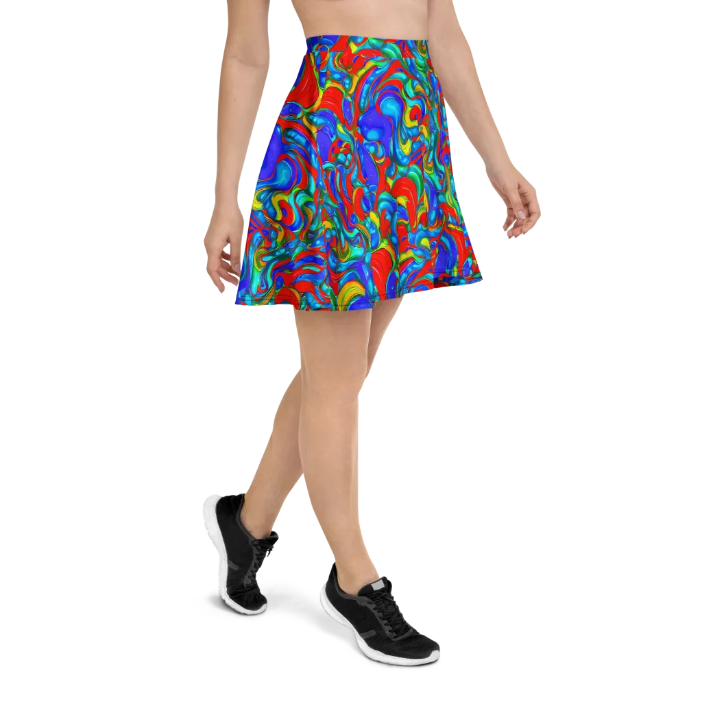 Hypercolor Flow on Skater Skirt — Right