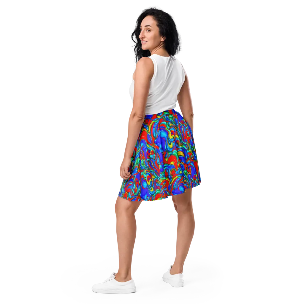 Hypercolor Flow on Skater Skirt — Back